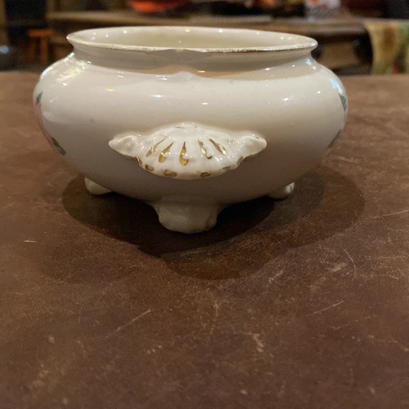 Cunningham & Picket Nautilus Magnolia Shell Sugar Bowl w/Lid Hand Decorated 22K - Picture 2 of 10